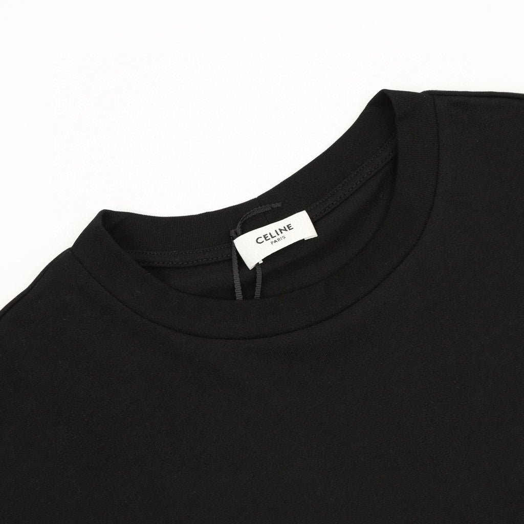 Celine Arc de Triomphe Embroidered Logo Long-Sleeve Tee