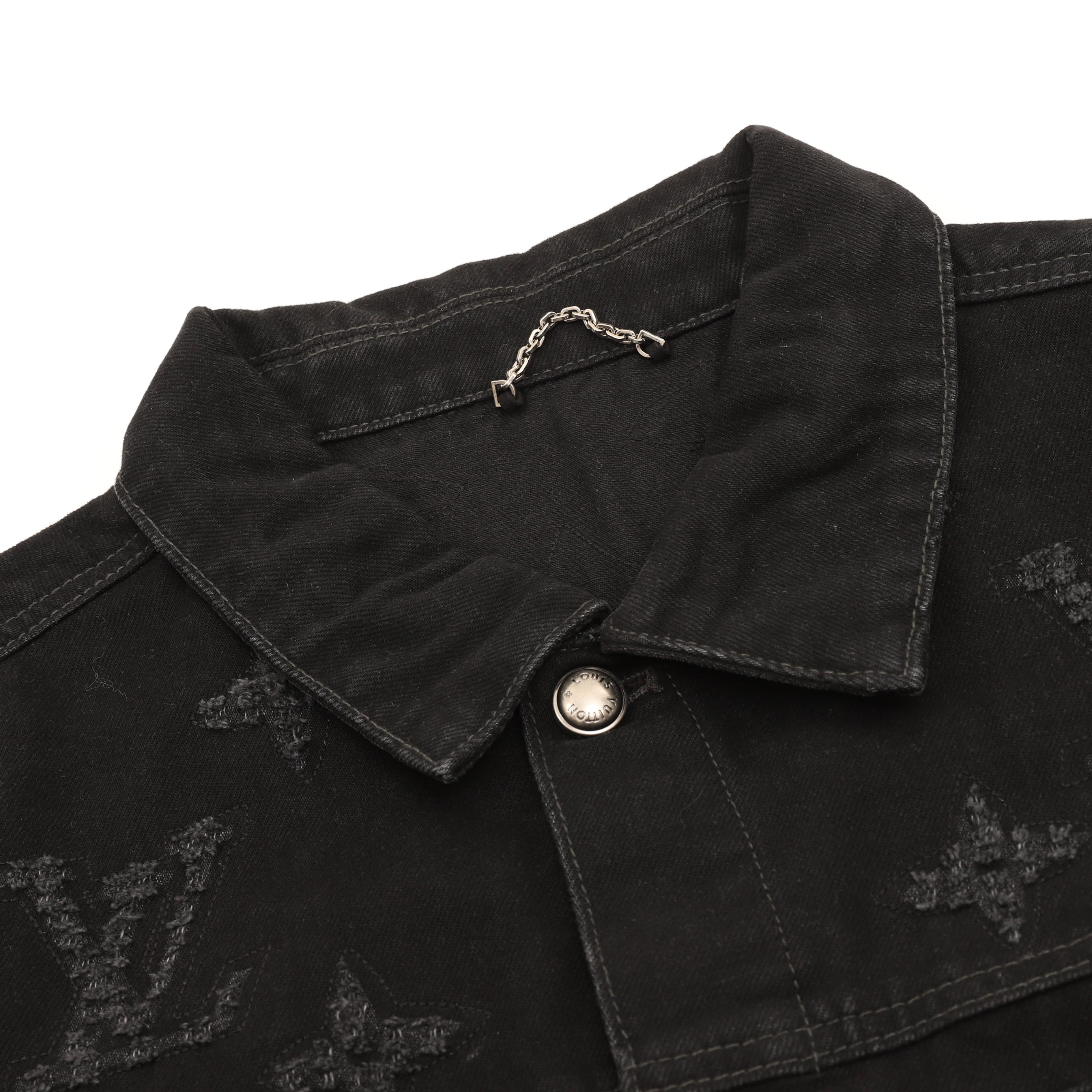 Louis Vuitton LV Monogram Tonal Washed Trucker Denim Jacket