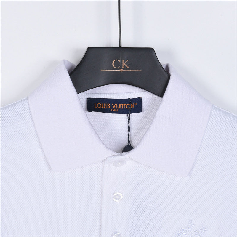 Louis Vuitton Embroidered Logo Polo Shirt in White