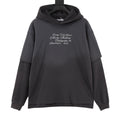 Acne Studios Women's Men's Dark Grey Fairy Tales Double-Layer Hoodie