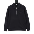 Moncler Women's Men's Navy Half-Zip Collared Sweatshirt