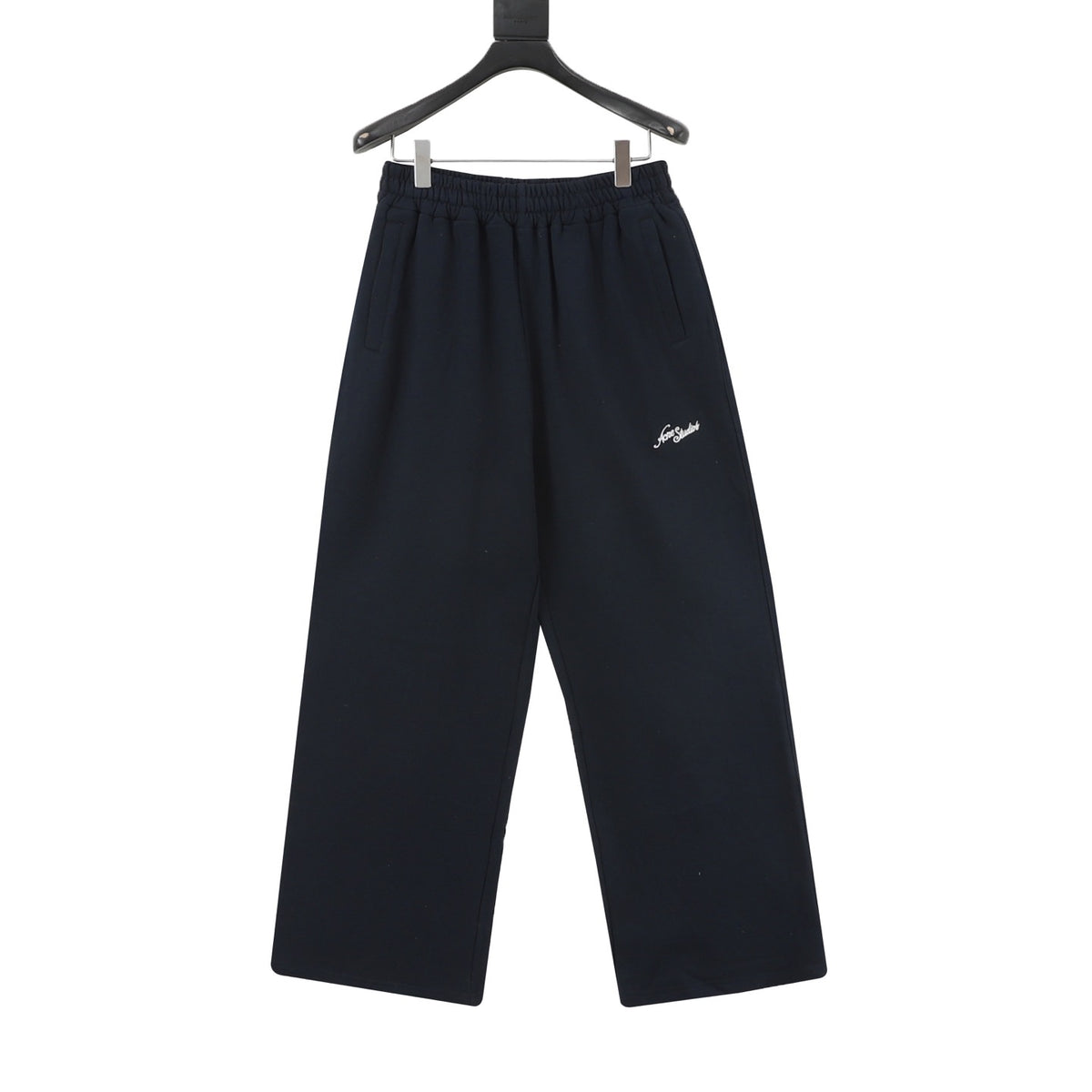 Acne Studios Women's Men's Navy Logo Wide-Leg Sweatpants