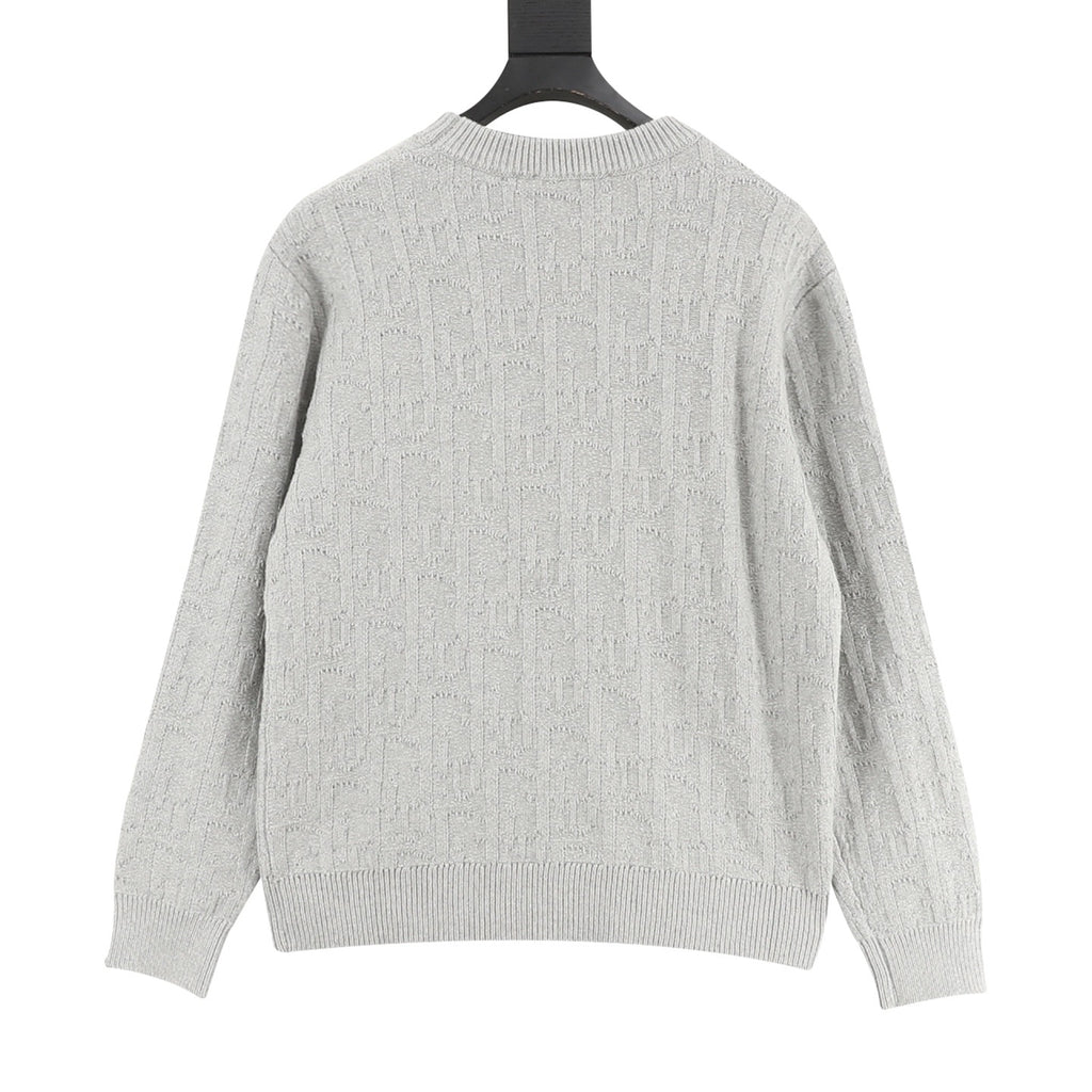 Dior CD Oblique Jacquard Knit Sweater | Crewneck Luxury Casual Top