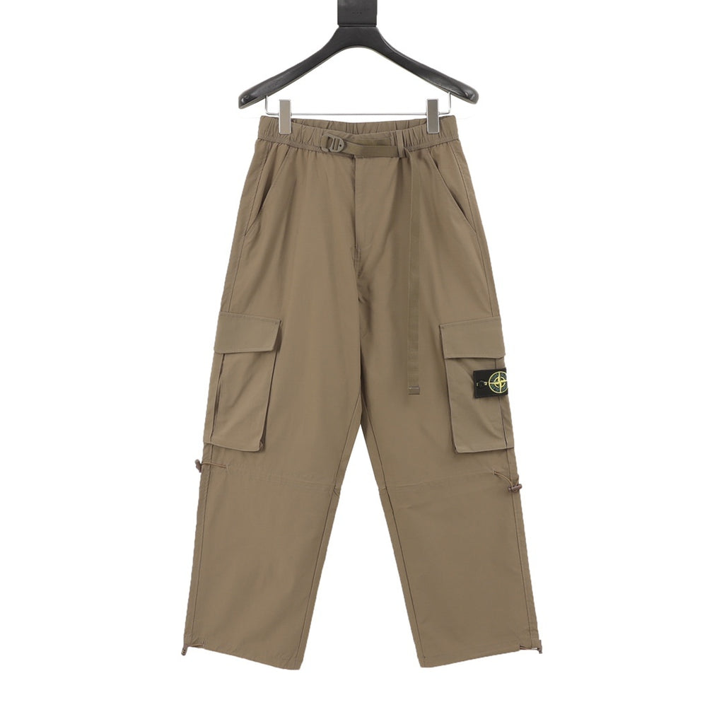 Stone Island Compass Badge Buckle-Belt Cargo Trousers