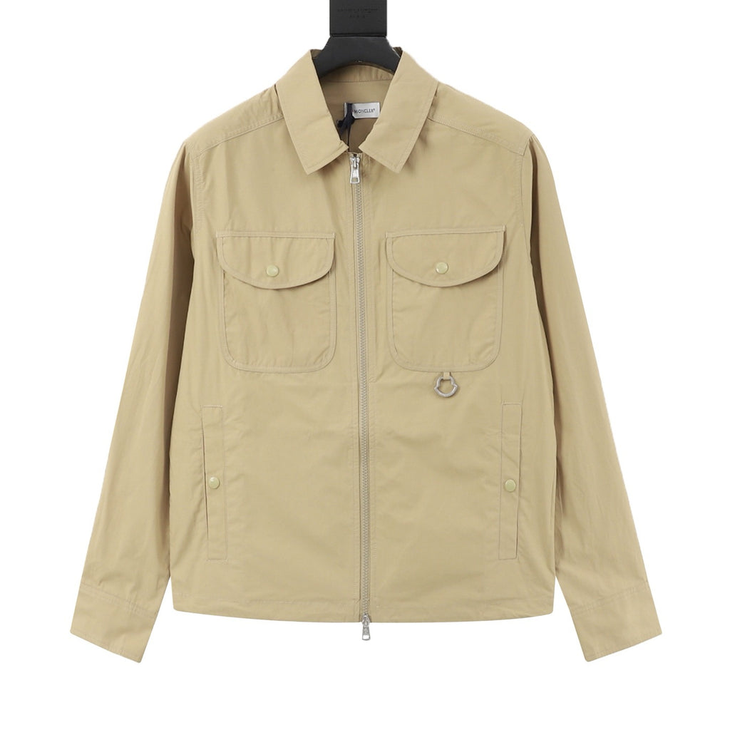 Moncler Women's & Men's Beige Zip-Up Field Jacket