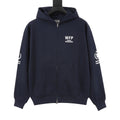 Balenciaga Women's Men's Navy WFP Zip-Up Hoodie