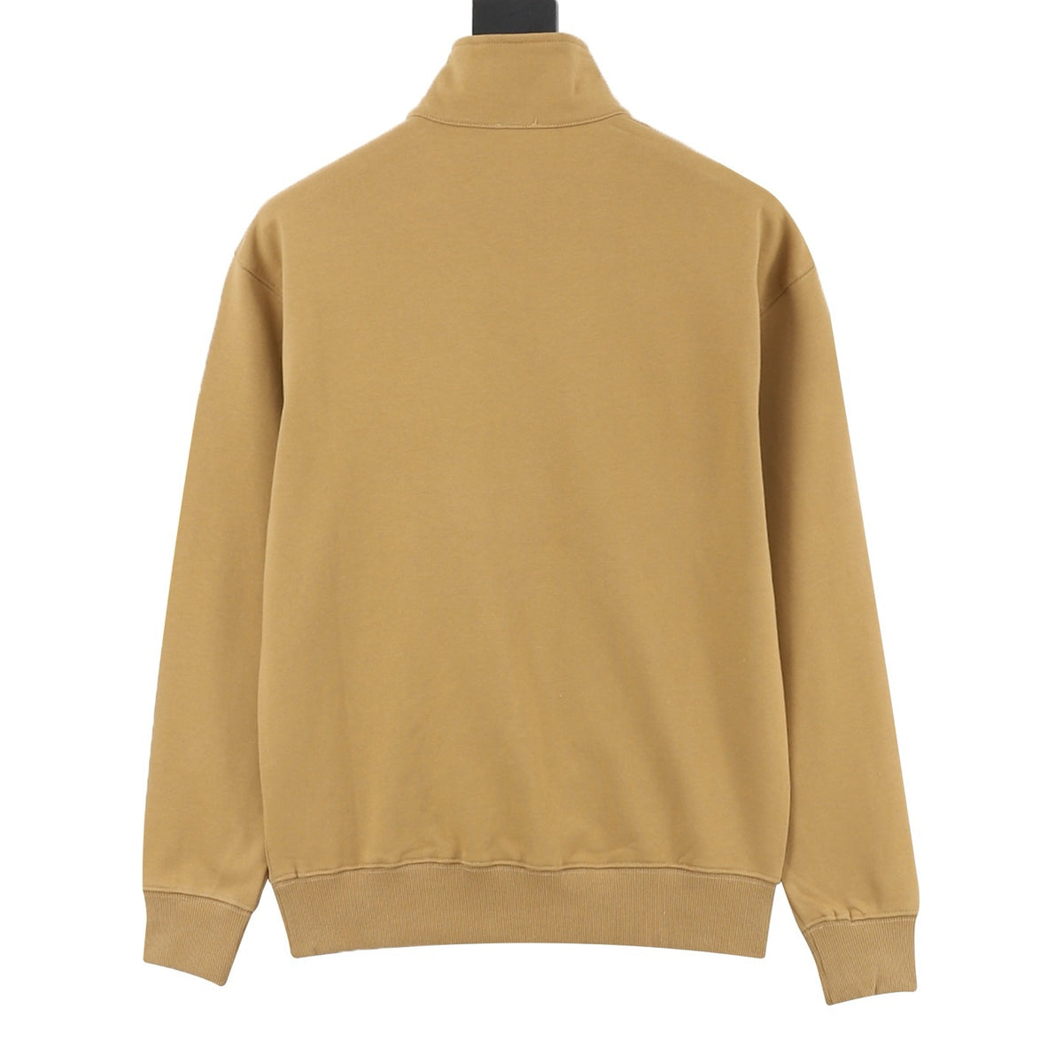 Burberry Women's Men's Camel Equestrian Knight Half-Zip Sweatshirt