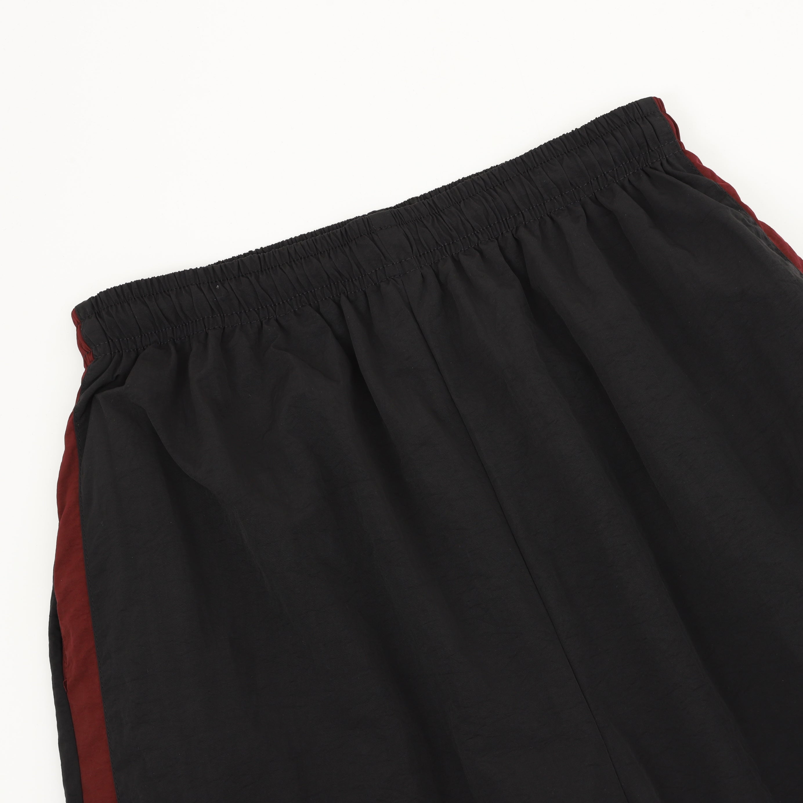 Balenciaga 26SS Red Side Stripe Arc Logo Embroidered Wide-Leg Track Pants