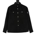 Stone Island Women's & Men's Black Corduroy Button-Up Shirt