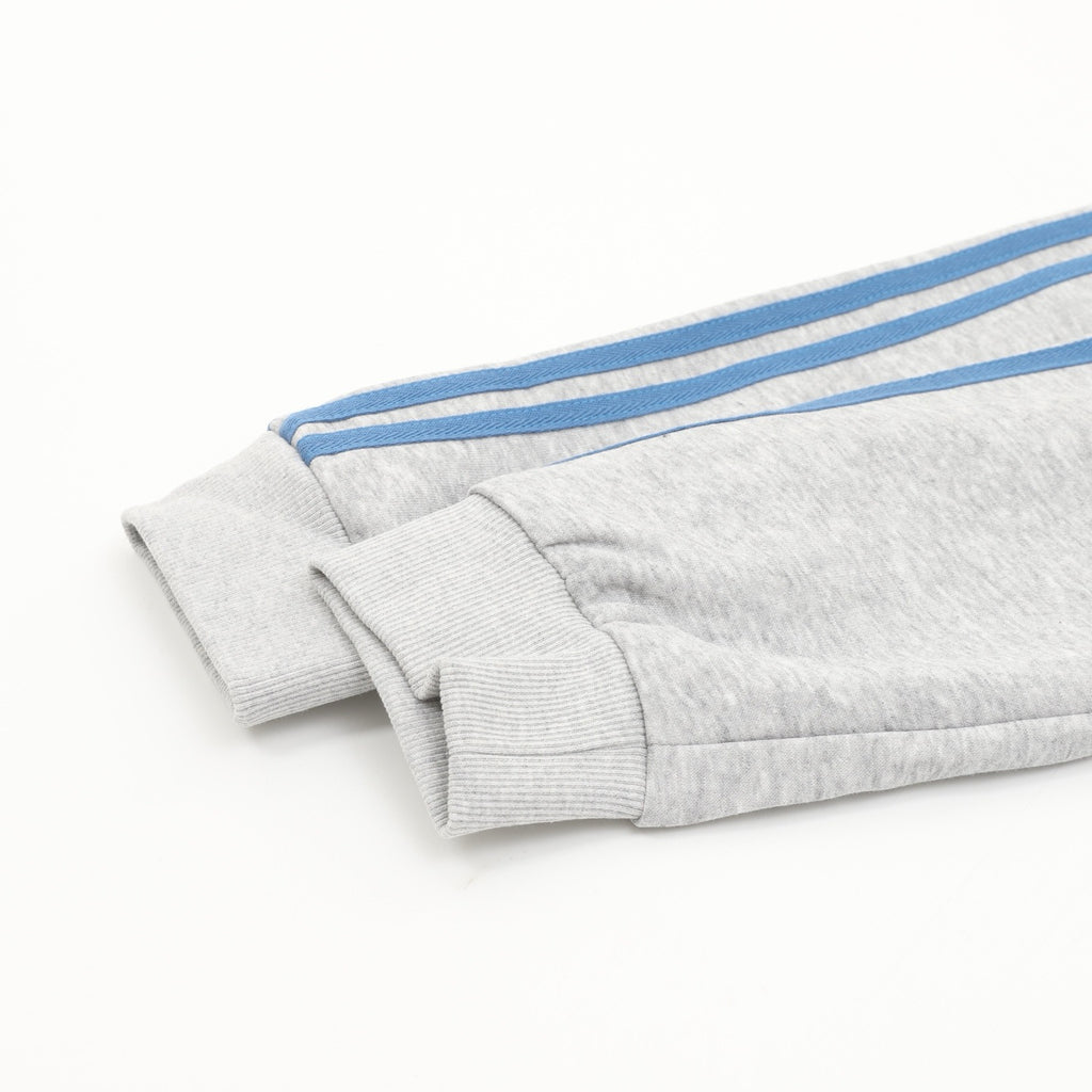 Adidas Women's & Men's Light Grey Blue 3-Stripes Full-Zip Track Jacket
