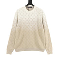 Louis Vuitton LV Monogram Gradient Knit Sweater | Khaki All-Over Print Luxury Knitwear