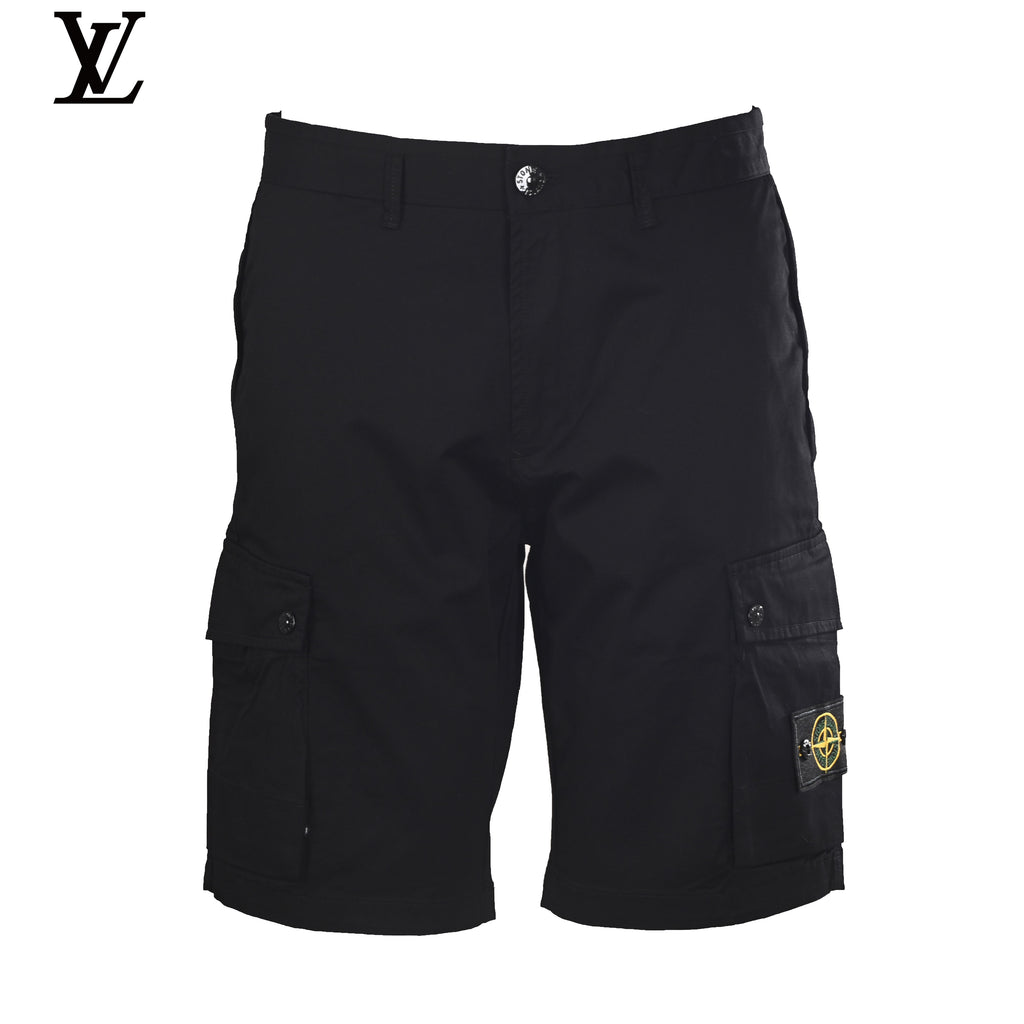 Stone Island Black Cargo Shorts