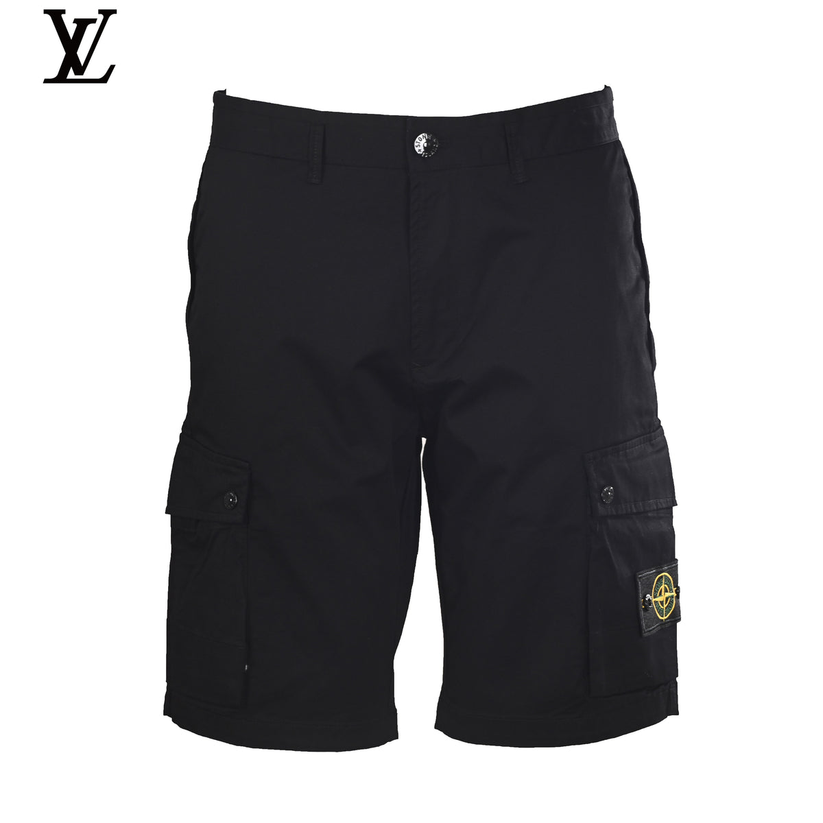 Stone Island Black Cargo Shorts