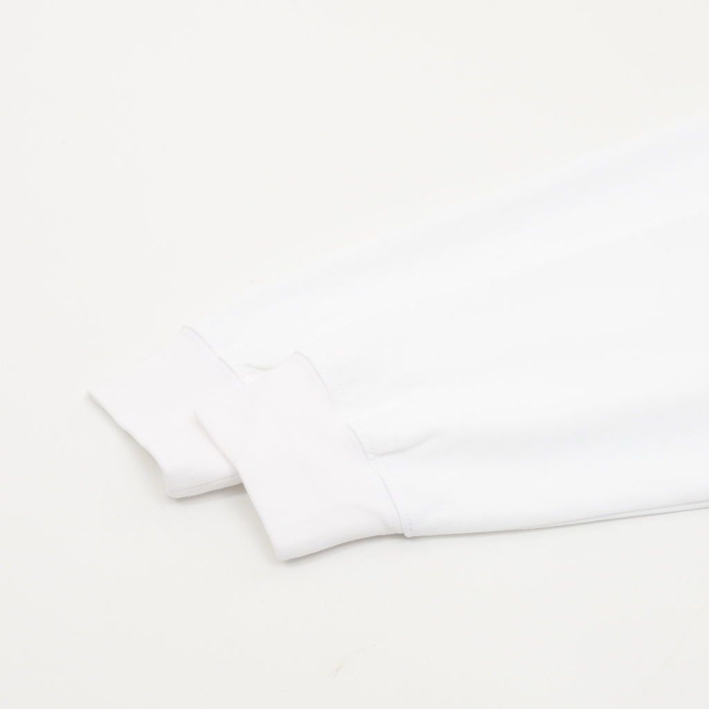 Balenciaga Women's Men's White Wave Logo Long-Sleeve T-Shirt