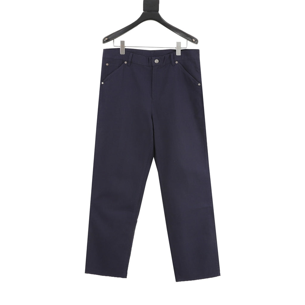 Burberry Cotton Cargo Trousers with Leather Back-Waist Patch