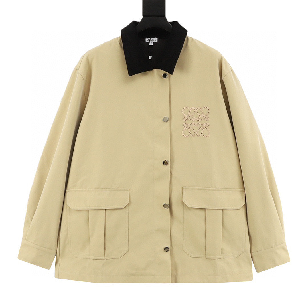 Loewe 25FW Elbow Patch Embroidered Workwear Jacket