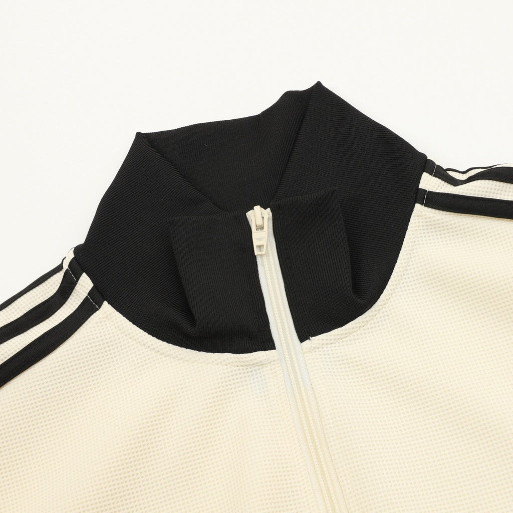 Adidas Originals American Retro Trefoil Track Jacket | Cream Burgundy Stripe Navy Trim
