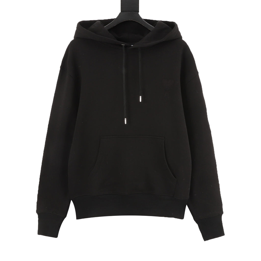 AMI Paris Two-Color Heart Embroidered Hoodie