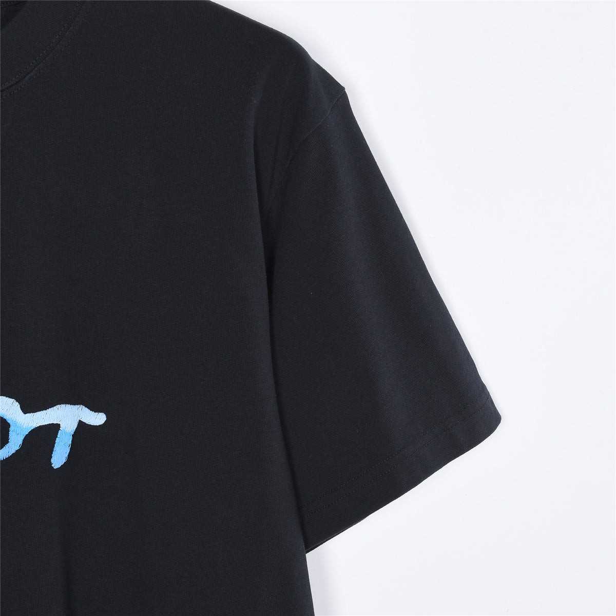Off-White "For My Real Friends" Print Short-Sleeve T-Shirt in Black