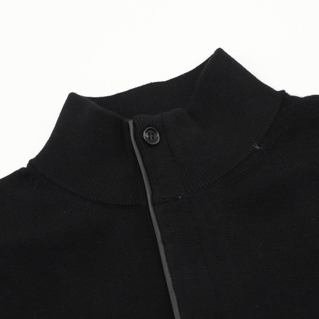 Zegna Women's Men's Black Half-Zip Cashmere Sweater