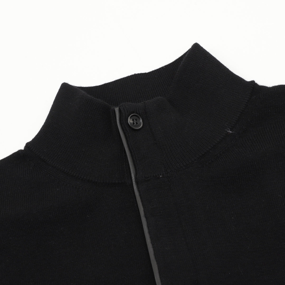 Zegna Women's Men's Black Half-Zip Cashmere Sweater