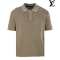 Louis Vuitton Khaki Monogram Knit Polo Shirt
