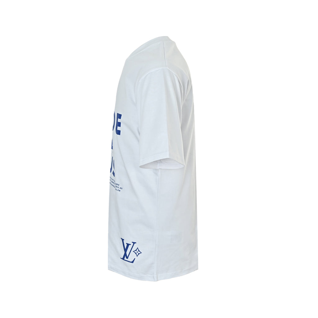 Louis Vuitton "Le Monde Est à Vous" Graphic Short-Sleeve T-Shirt in White