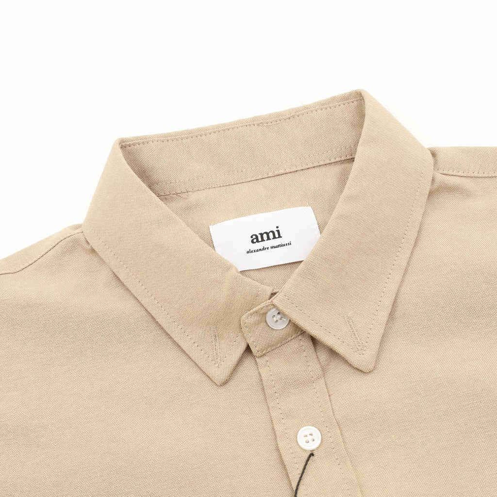 AMI Paris Ami de Cœur Chest Pocket Shirt — Navy Blue | 2026