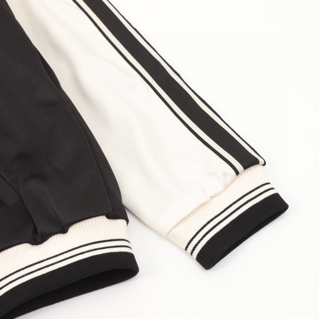 Celine Arc de Triomphe Embroidered Two-Tone Varsity Bomber Jacket