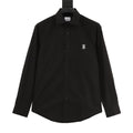 Burberry TB Monogram Embroidered Concealed Placket Long-Sleeve Shirt