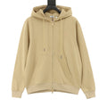 Burberry Women's & Men's Beige Equestrian Logo Zip-Up Hoodie