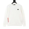 Prada Women's Men's White Triangle Logo Crewneck Sweatshirt