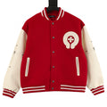 CH Patchwork Baseball Jacket with Cross Appliqué