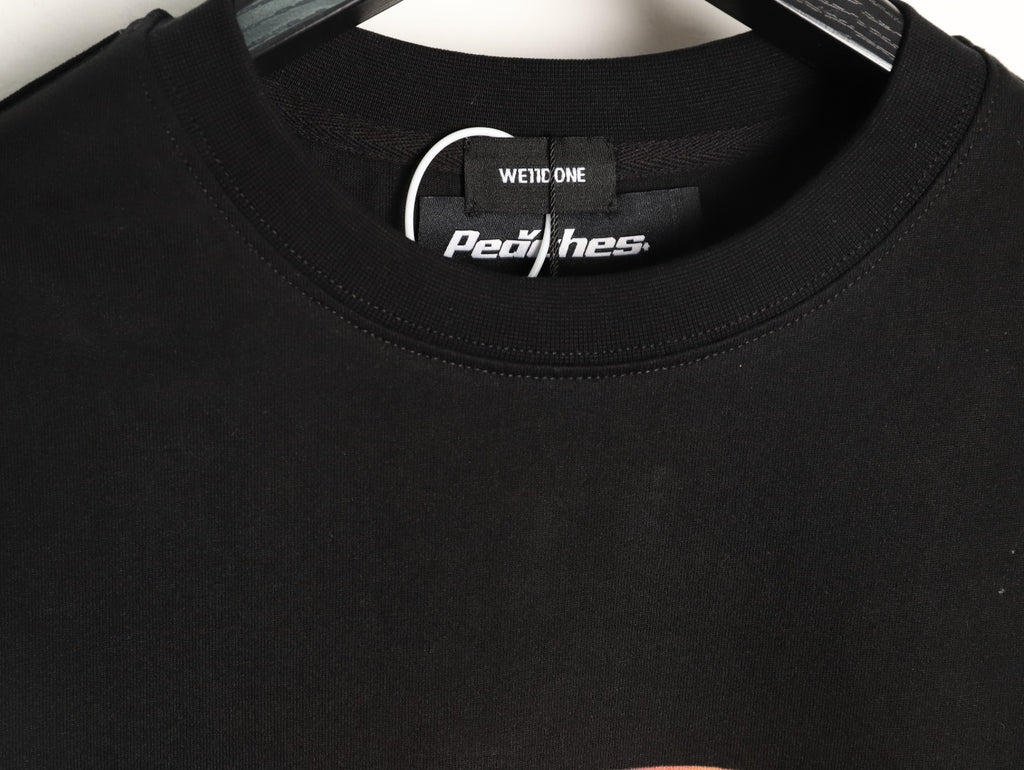We11done Men's Black Blurred Gradient Logo T-Shirt