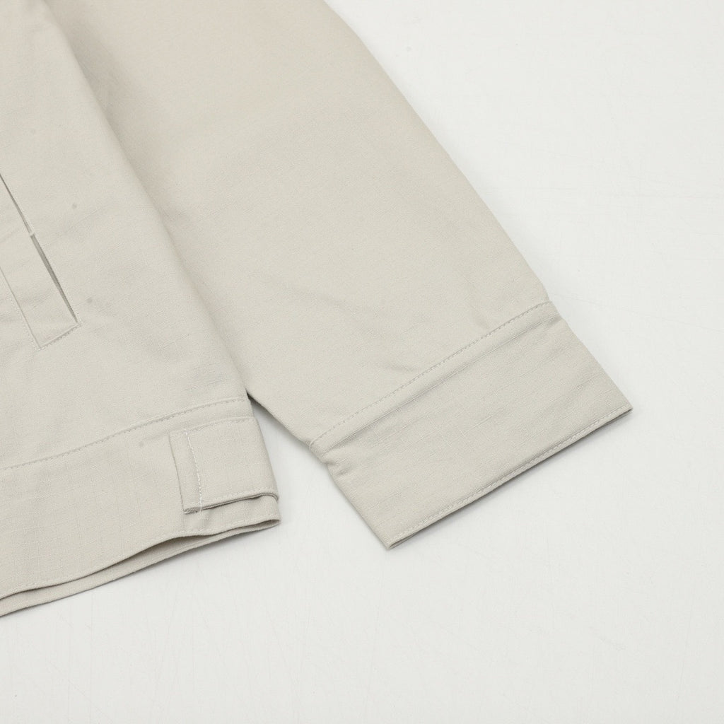 LOEWE Women's & Men's Light Beige Anagram Logo Collared Zip-Up Jacket
