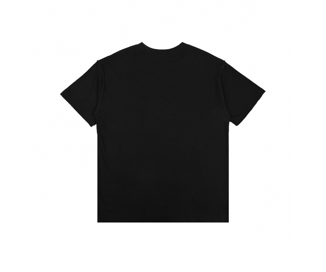 Louis Vuitton Gold Pixel LV Logo Short-Sleeve T-Shirt in Black