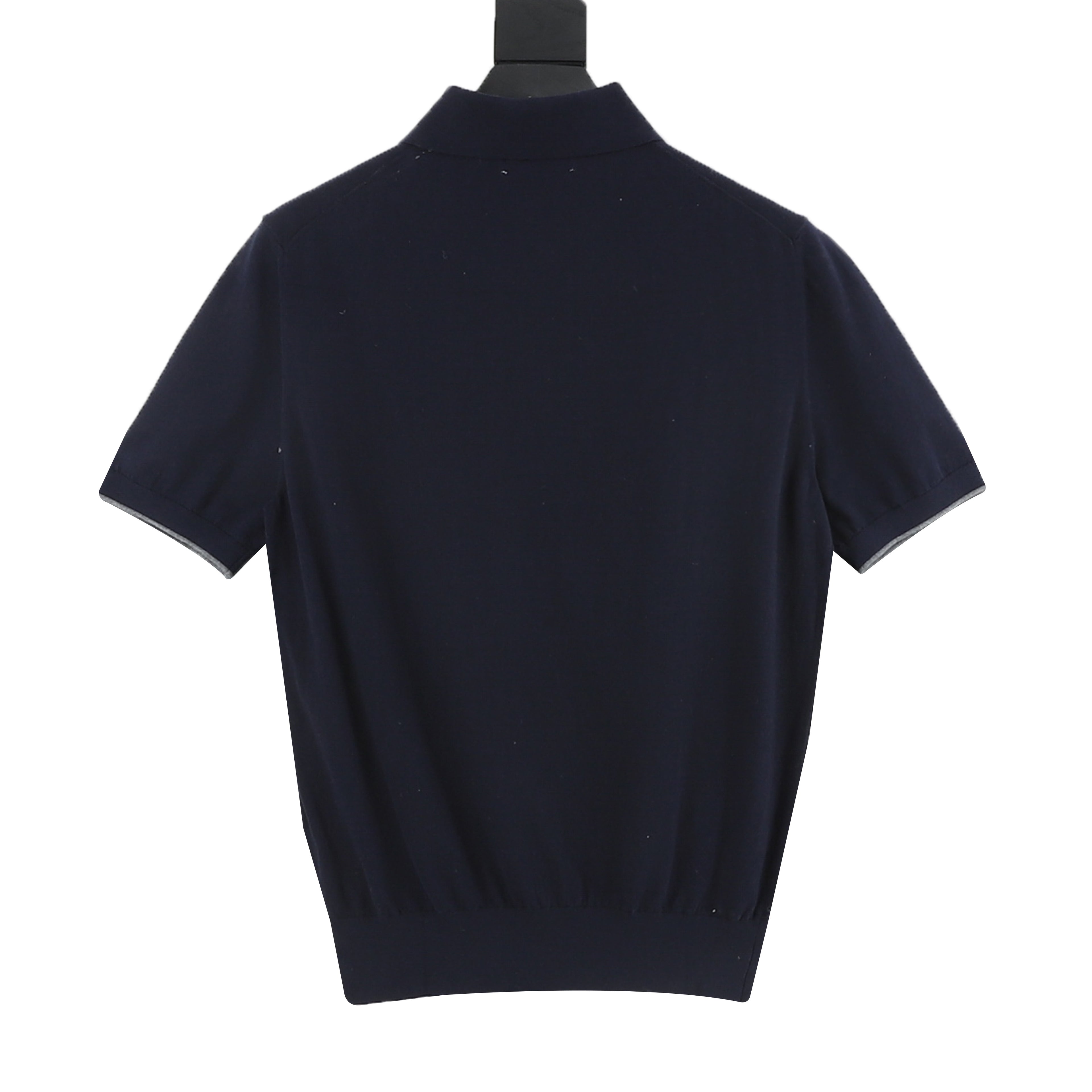 Brunello Cucinelli Solid Color Embroidered Logo Polo Shirt