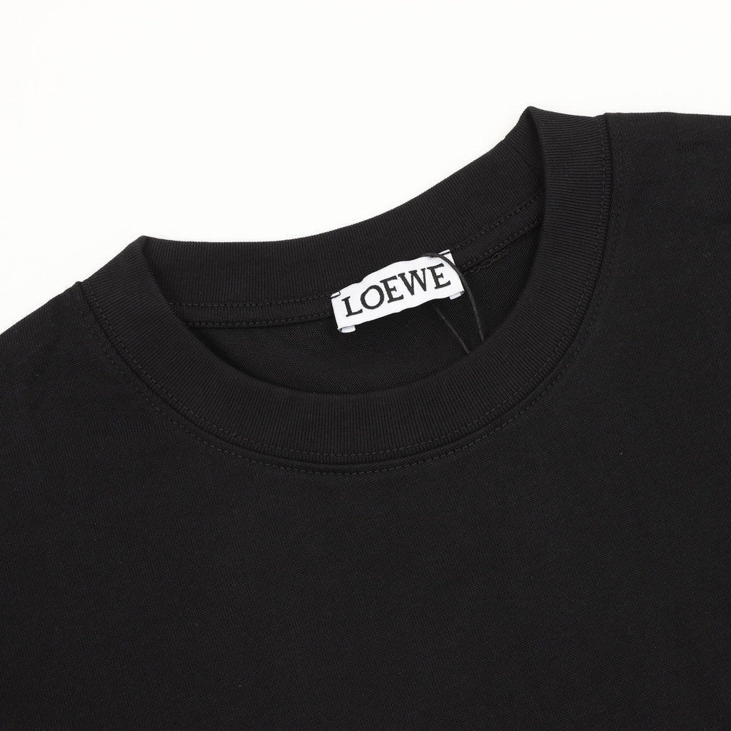 LOEWE Women's & Men's Black Floral Anagram Embroidered Long-Sleeve T-Shirt
