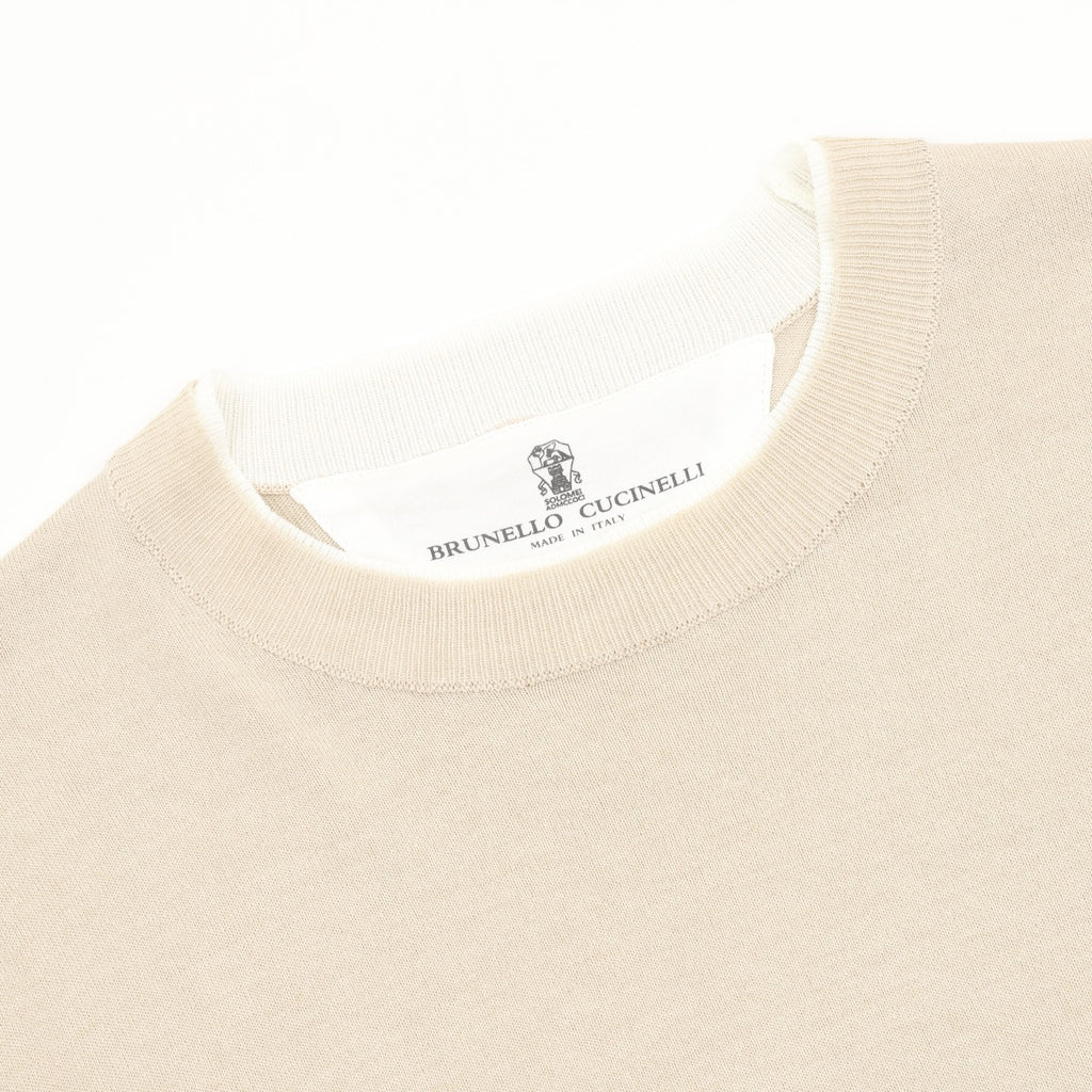 Brunello Cucinelli Layered Look Two-in-One Knit Short-Sleeve T-Shirt