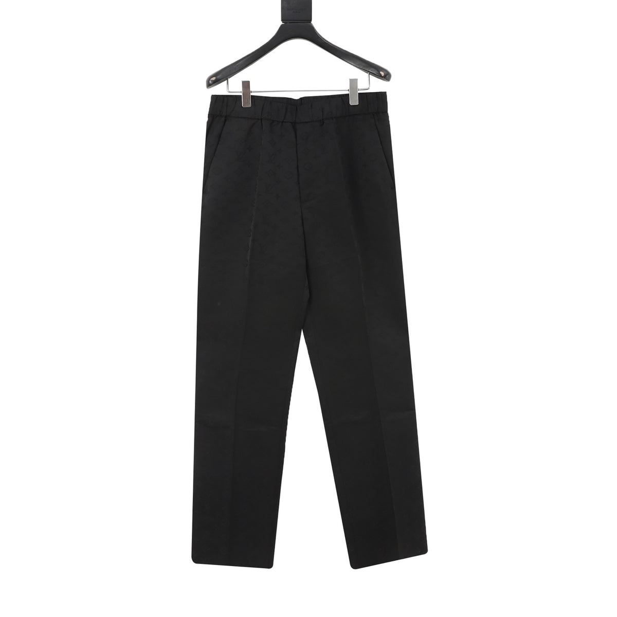 Louis Vuitton Women's Men's Black Monogram Elastic-Waist Trousers