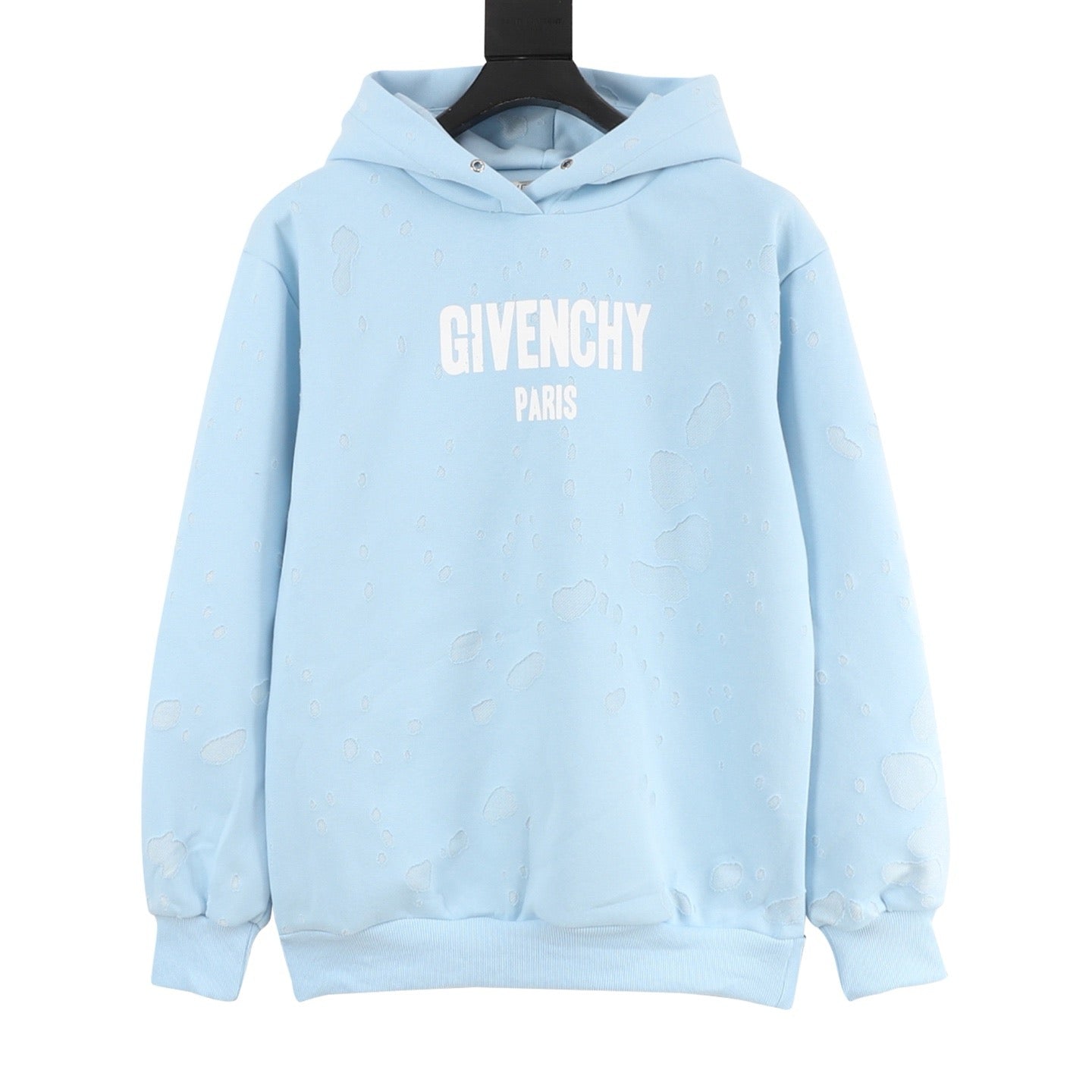 Givenchy Distressed Small Letter Print Hoodie