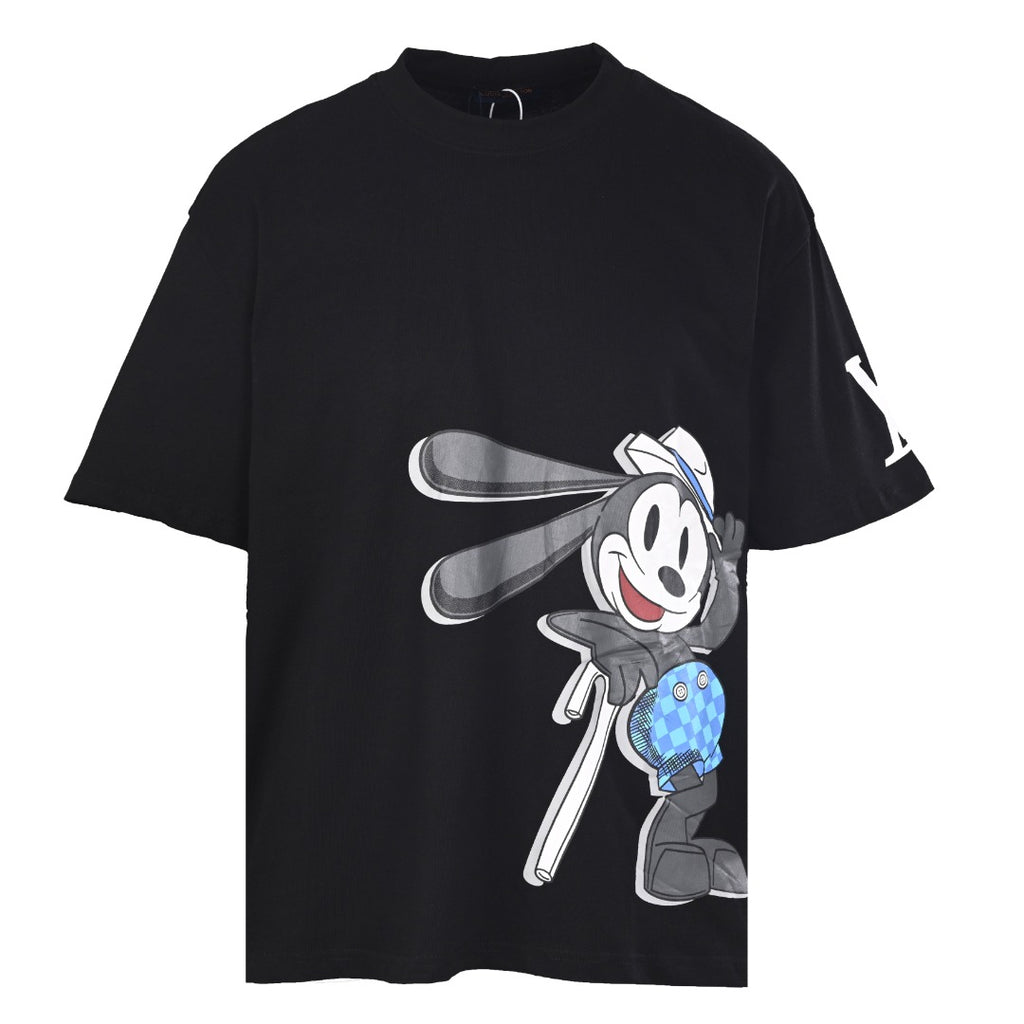 Louis Vuitton Oswald Cartoon Print Short-Sleeve T-Shirt in Black