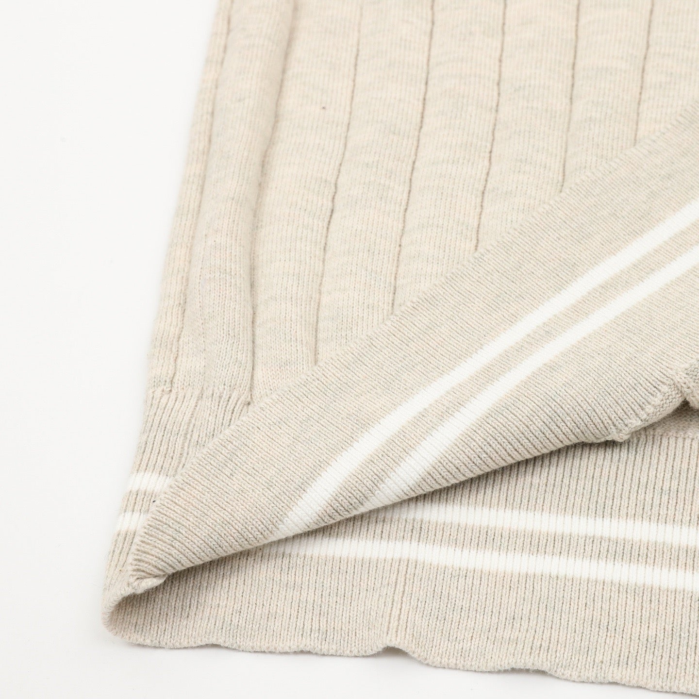 Brunello Cucinelli Striped Patchwork Knit Short-Sleeve Top