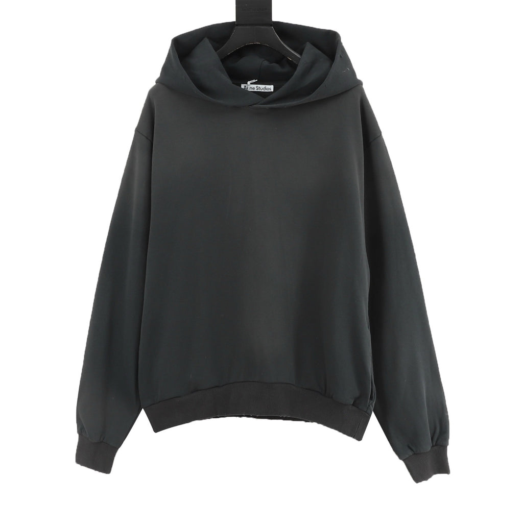 Acne Studios Six-Color Spray Paint Distressed Back Letter Hoodie | Light Grey Oversized Luxury Sweatshirt