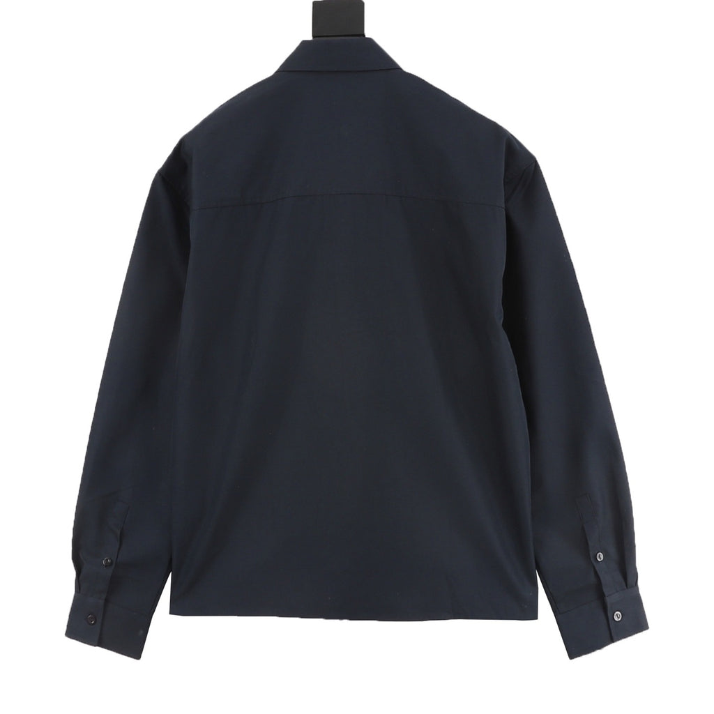 Gucci Firenze Crest Embroidered Long-Sleeve Shirt