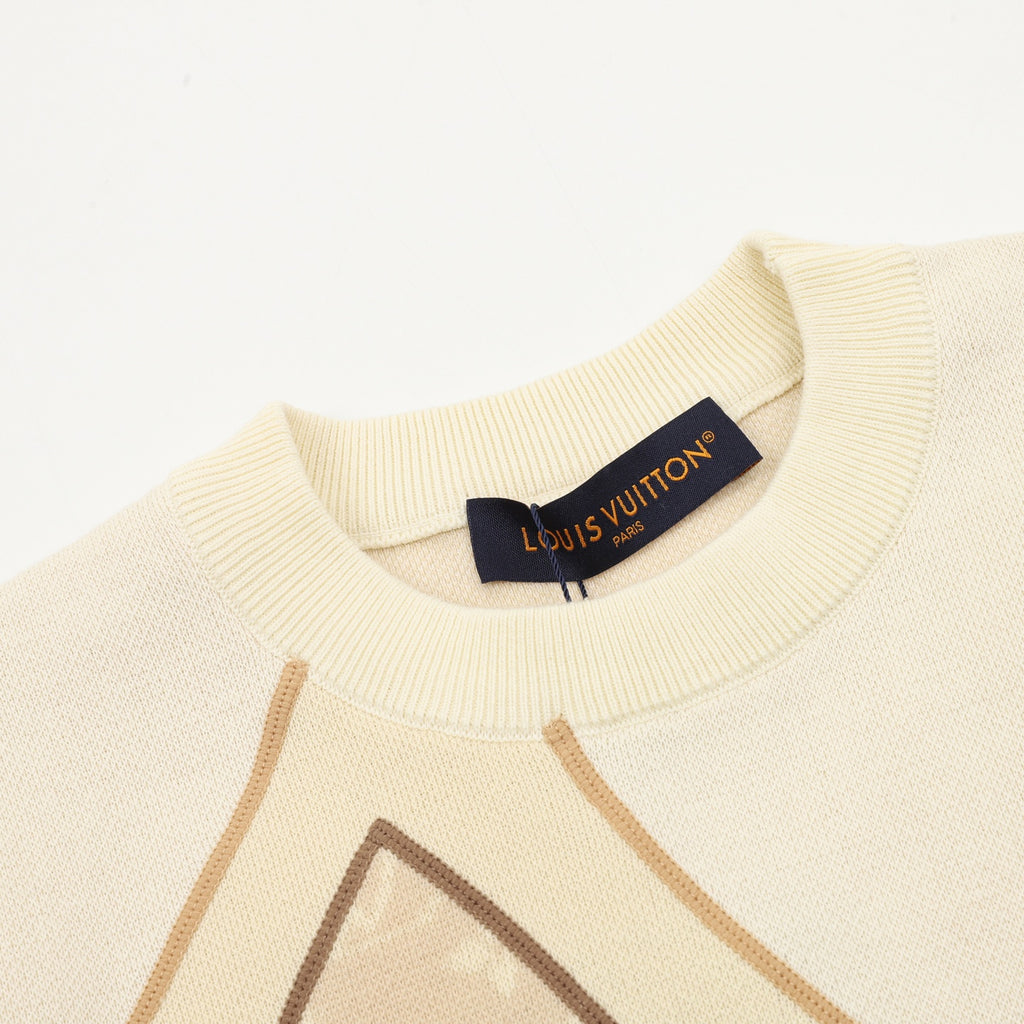 Louis Vuitton Women's / Men's Oversized Monogram Knit T-Shirt in Beige