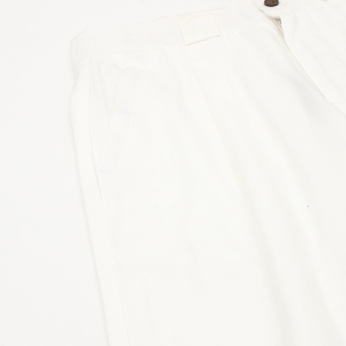 Loewe Women's Men's White Pleated Straight-Leg Trousers
