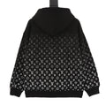 Louis Vuitton Women's Men's Black Gradient Monogram Print Hoodie