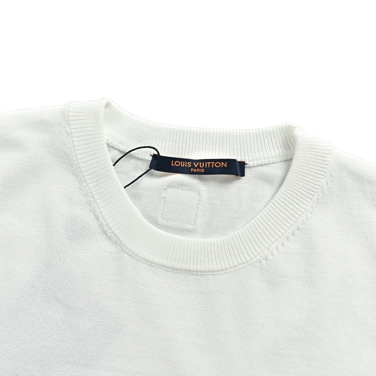 Louis Vuitton Blue Hand Patch Short-Sleeve T-Shirt in White