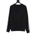 Dior Women's Men's Black Oblique Stripe Crewneck Sweater